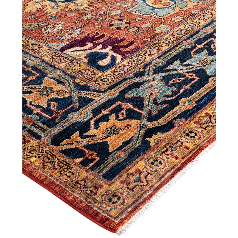Serapi One-of-a-Kind Hand-Knotted Area Rug - Orange - 8' 1" x 10' 1"