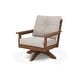 preview thumbnail 9 of 7, POLYWOOD Vineyard Deep Seating Swivel Chair Teak / Dune Burlap