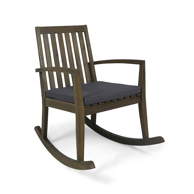 French Country Patio Wooden Rocking Chairs for Gardens, Balcony & Backyard Lounge Chairs