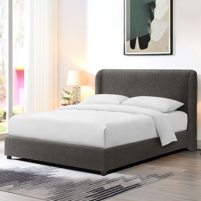 Furniture of America Colleen Modern OEKO TEX Chenille Fabric Kids Platform Bed - Grey