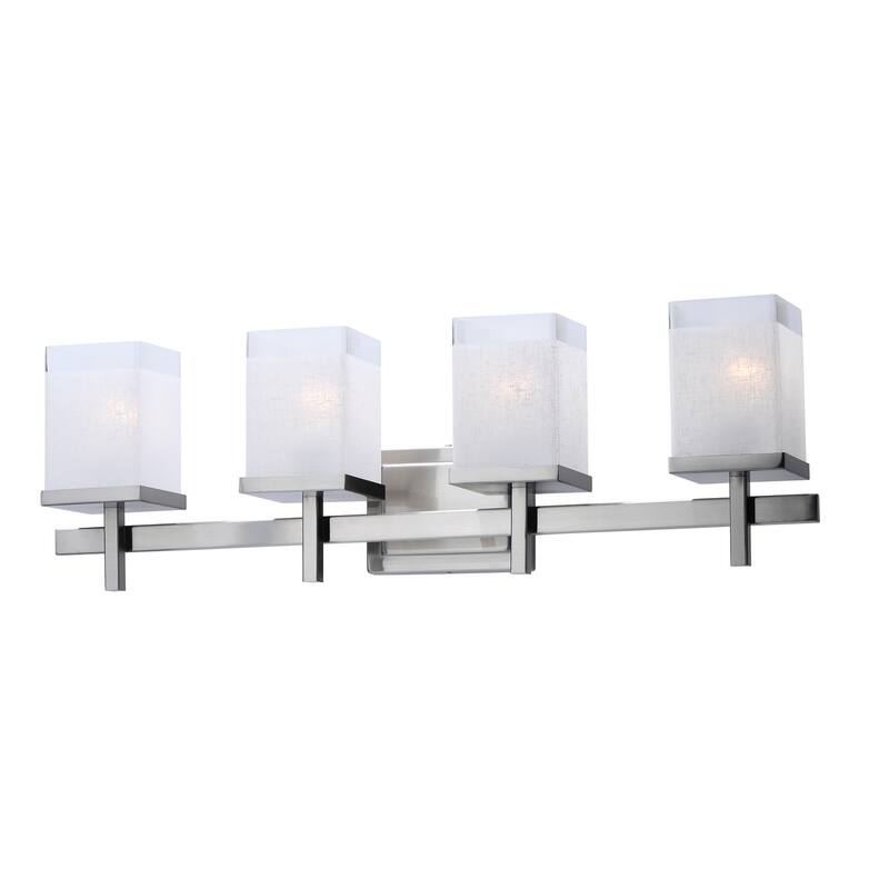 Tetra 4-Light Bath Vanity - satin nickel