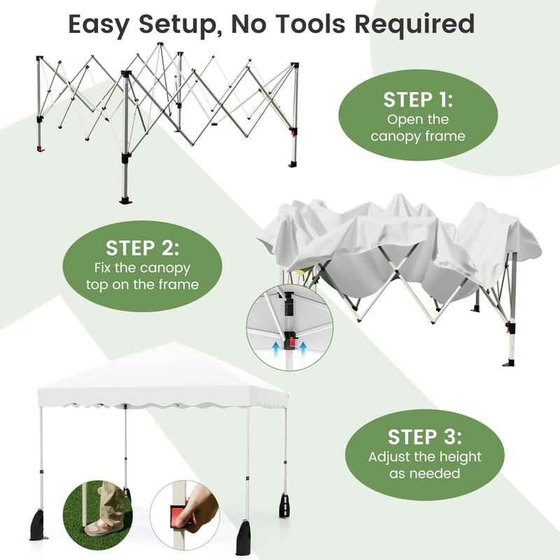 Gymax 10 X 10 FT Pop up Canopy Tent Portable Foldable Patio Shelter w/
