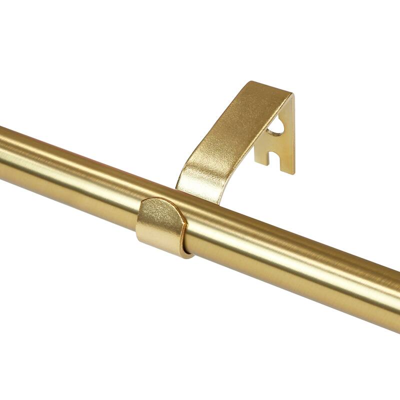 Lumi Home Furnishings Non-Adjustable Single Curtain Rod Brackets 5/8 in. (4-Piece)