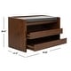 SAFAVIEH Percy Shoe Storage Bench -White / Grey - 33.8" x 17.5" x 20.6" - 33.8" x 17.5" x 20.6"