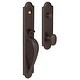 preview thumbnail 8 of 12, Baldwin Boulder Full Escutcheon Single Cylinder Handleset with Oval Venetian Bronze