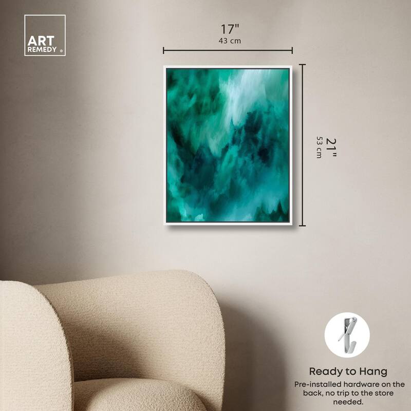 Textured Teal I Canvas by Art Remedy