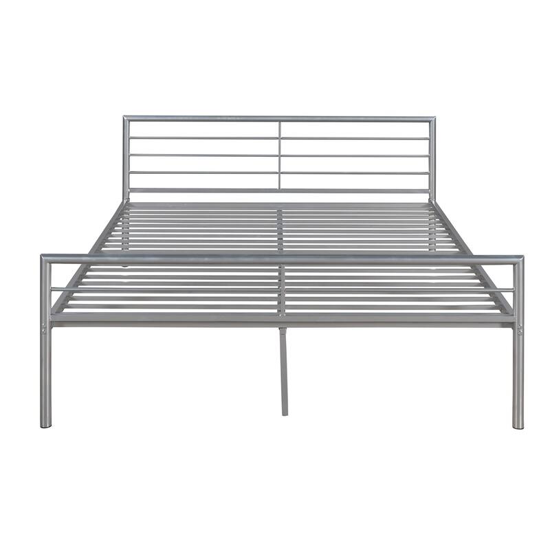 Merax Twin Over Full Metal Bunk Bed with Desk, Ladder