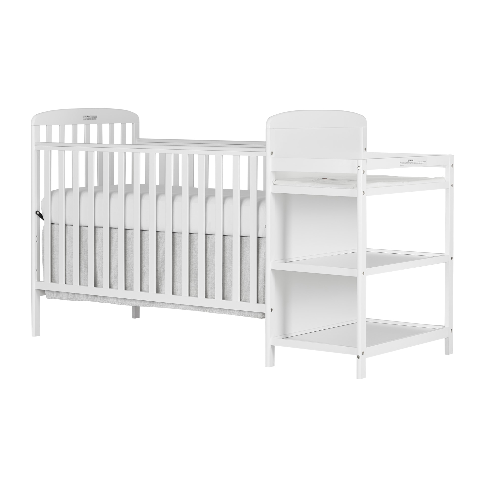 Black crib online with changing table