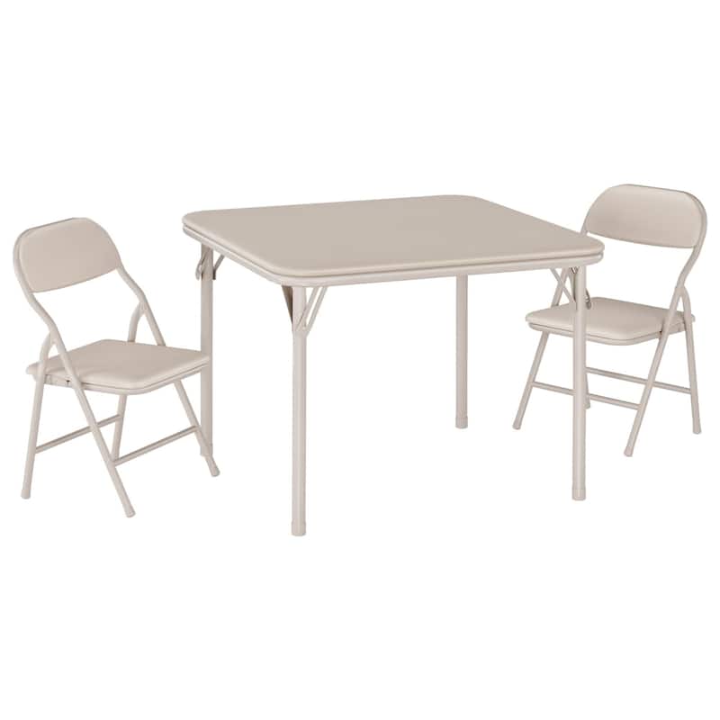 3/5-Piece Kids Folding Table and Chairs Set, Toddlers Children's Activity Table and Chairs Set