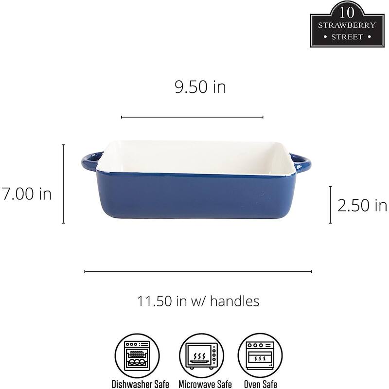 10 Strawberry Street Sienna Rectangle 12" and 9.5" Bakeware Set