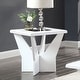 preview thumbnail 2 of 2, Furniture of America Ameena Contemporary 22-in Glass Top End Table White