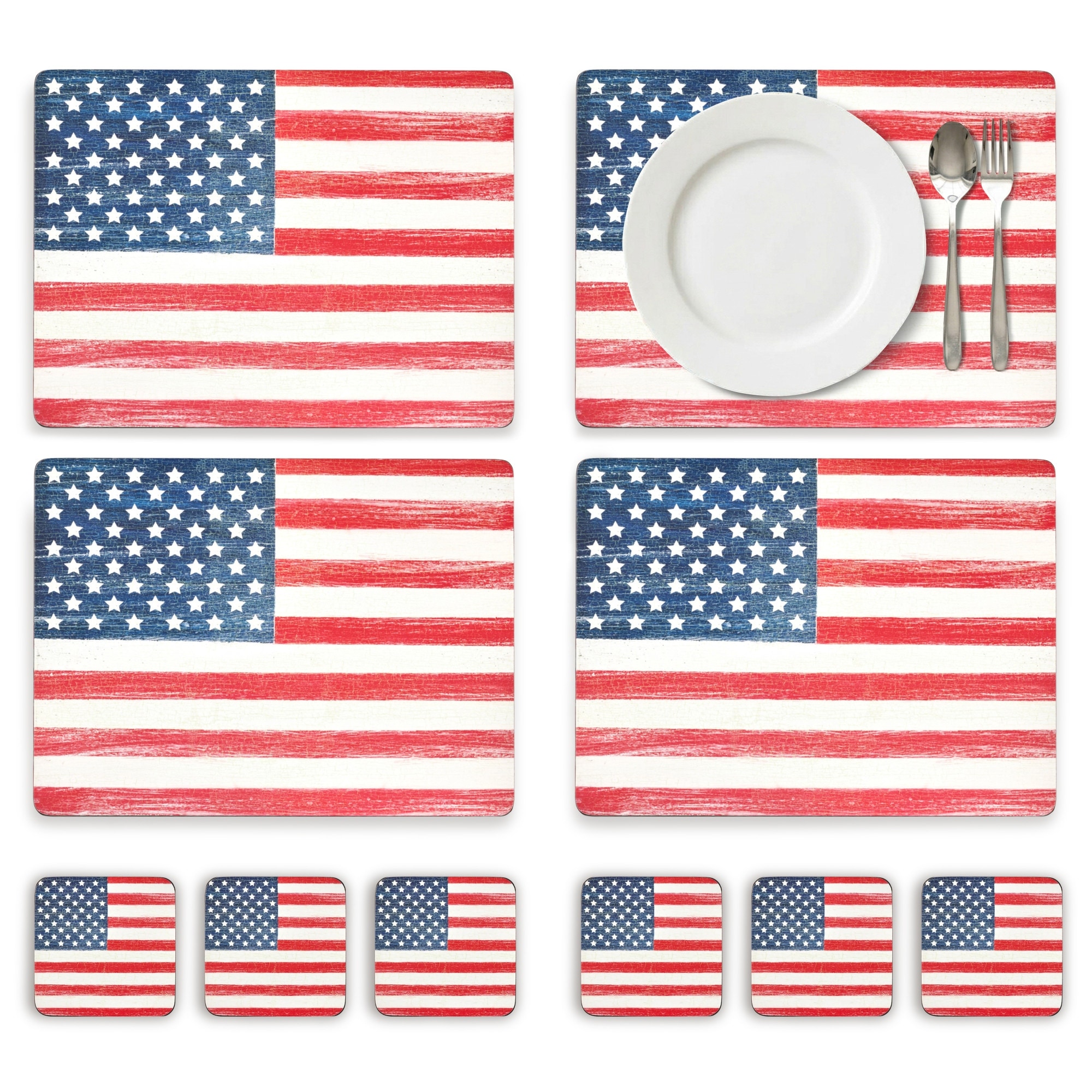 Pimpernel Cork Placemat Coaster Set - 1" H x 4" L x 4" W
