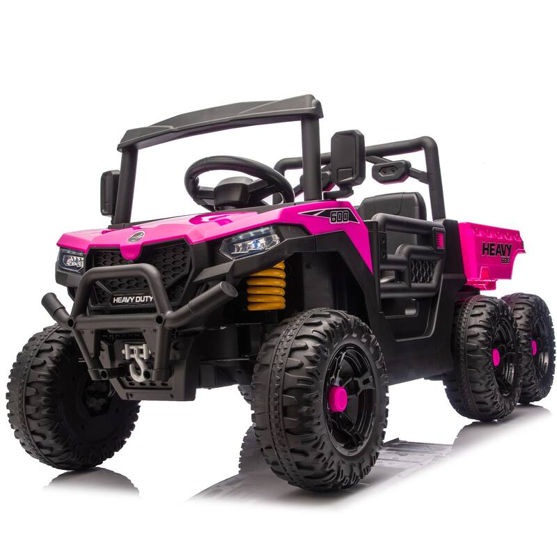 24V 440W Kids Ride On Six-wheel Electric Dump Truck W/ PC 2.4G, 4WD, Upgraded anti-collision bar, Six-wheel Suspension