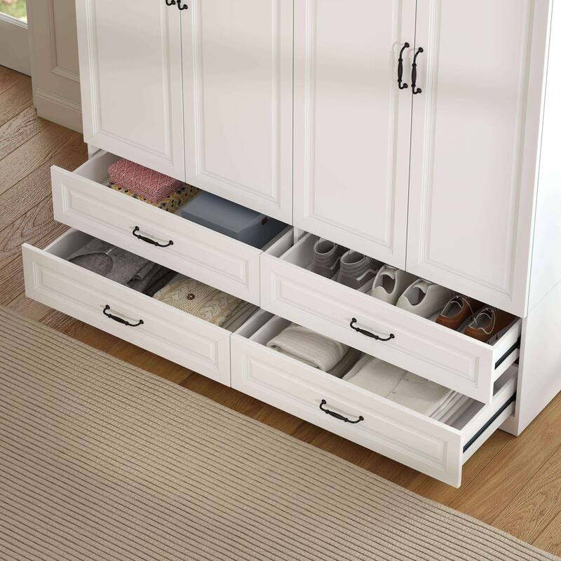 89" Large Wardrobe Armoire Closet High Cabinet Storage