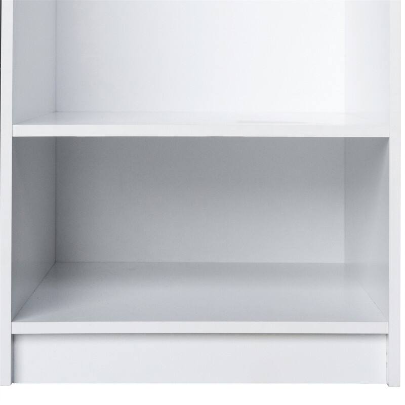Open Style Wardrobe Closet with 3 Large Storage Drawers and Hanging Rods, Modern Armoire Clothing Organizer with Storage Shelves