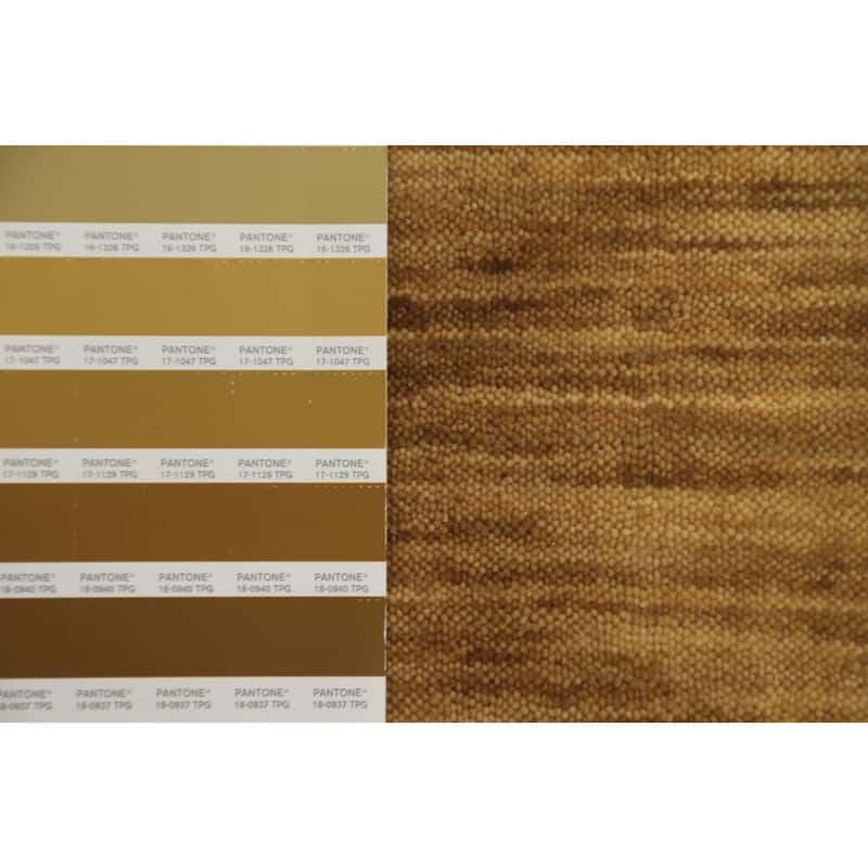 Hand Knotted Oriental 100% Wool Carpet Tribal Animal Pictorial Yellow & Gold Gabbeh Area Rug - 4' 0'' X 2' 0''