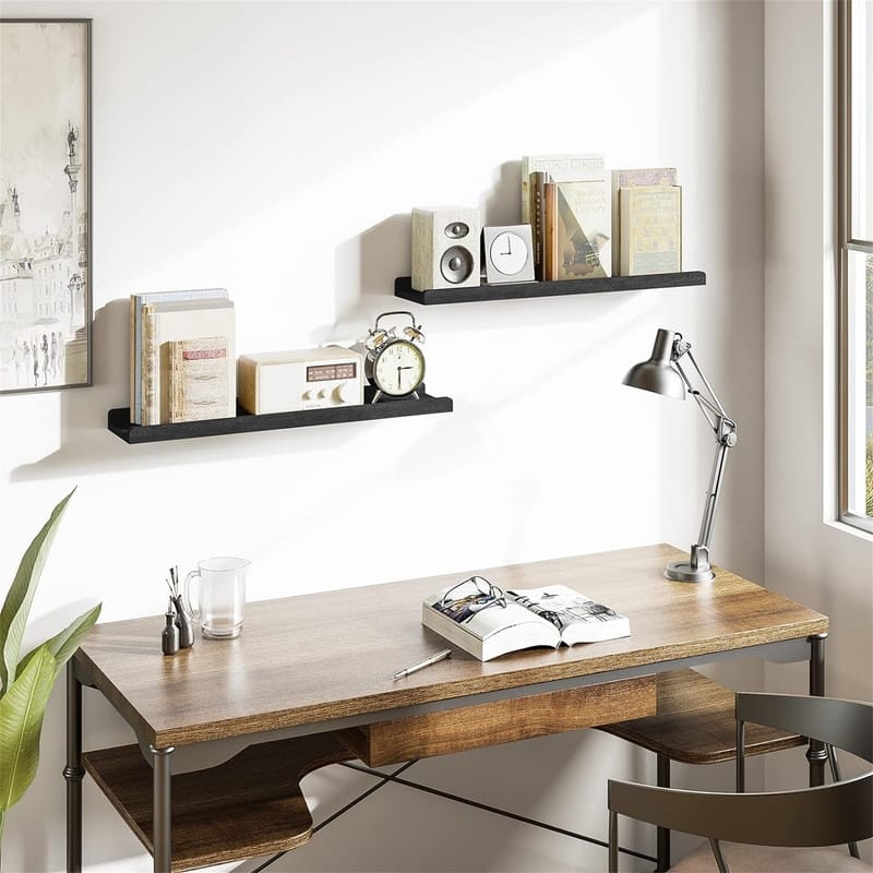 Floating Shelves Wall Mounted Set of 2 24 Inch - 24"D x 5.9"W x 1.6"H