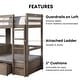 preview thumbnail 4 of 9, Furniture of America Wegh Solid Wood Twin Size Loft Bed with Workstation and Hidden Storage