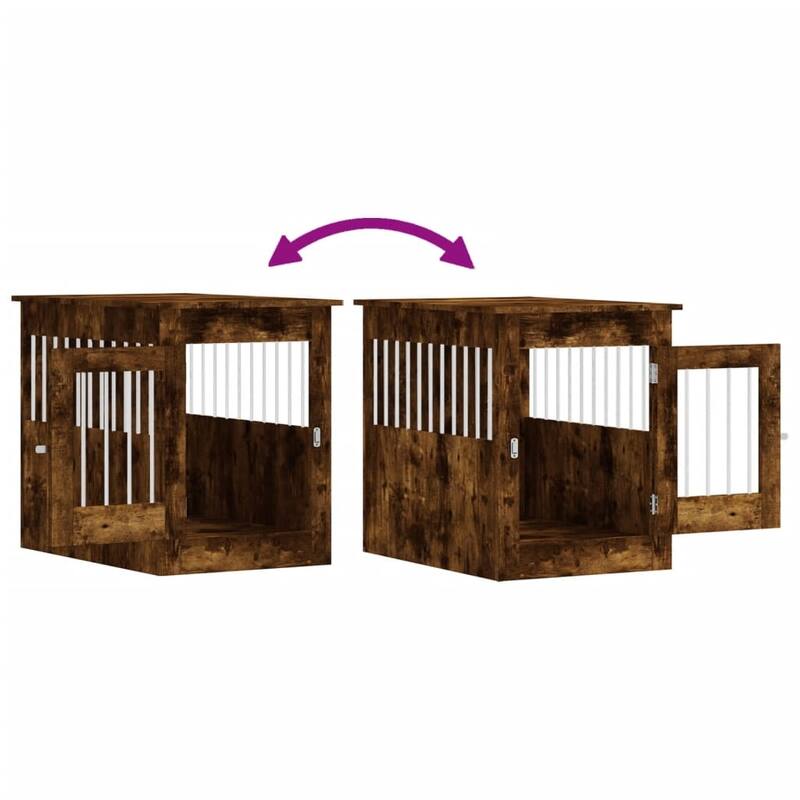 vidaXL Dog Crate with Door Doghouse Puppy Kennel Peg Cage Engineered Wood
