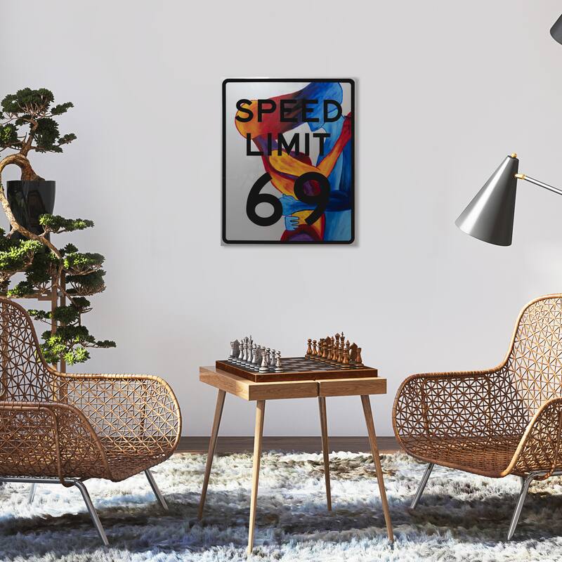 Wynwood Studio JJ Hammond - Speed Limit 69 Modern & Contemporary Wall Art Canvas Print - 16 x 20