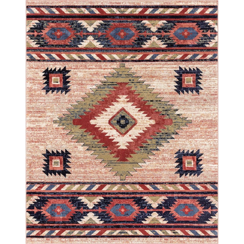 Well Woven Tulsa Lea Southwestern Tribal Area Rug