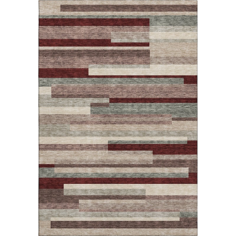 Premium Washable Super Soft Mosaic Stripe Mayfield Rug