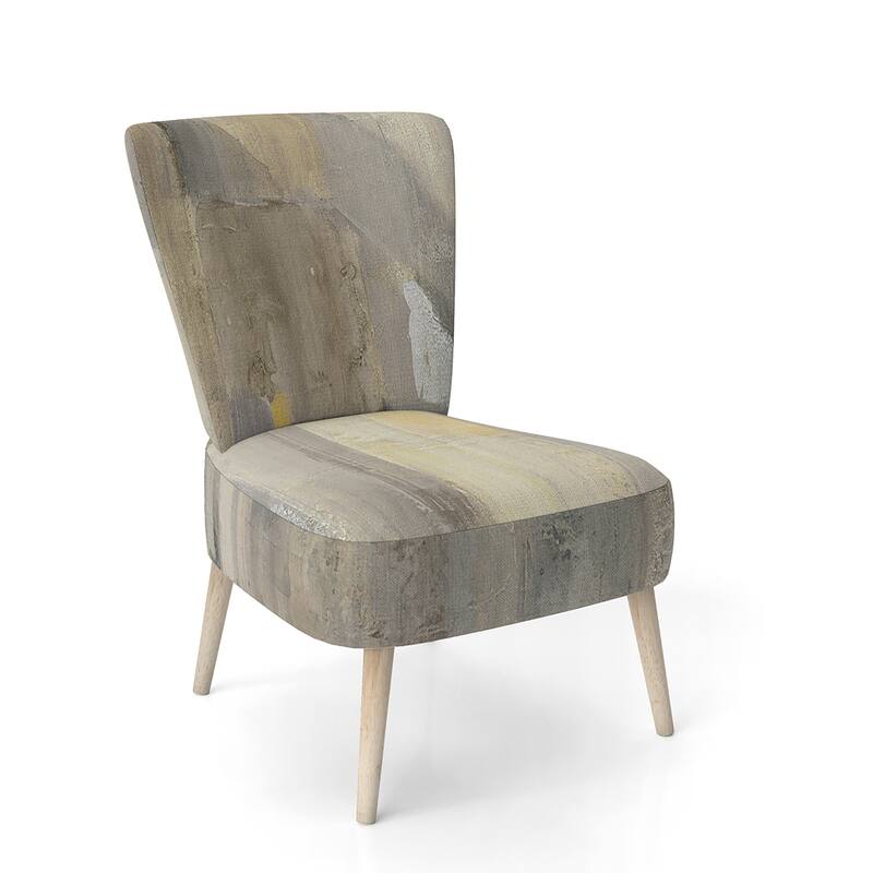 Designart "Gold Square Watercolor" Upholstered Glam Accent Chair - Arm Chair