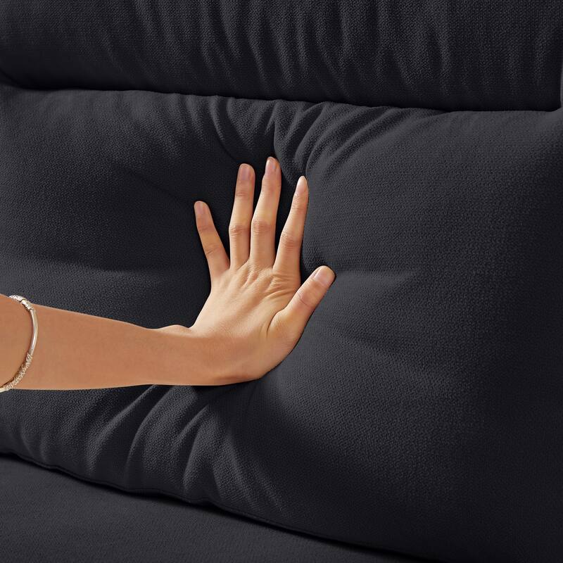 Modular Sectional Sofa, 102 Inch L Shaped Couch Set for Living Room, 3-Seater Comfy Cloud Couches with Ottoman, DIY Combination