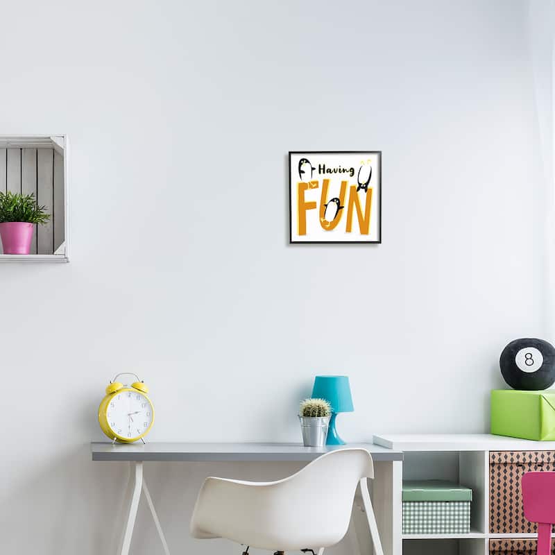 Stupell Having Fun Penguins Framed Giclee Art Design by Carla Daly