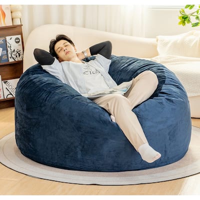 Memory Foam Bean Bag Chair with Washable Velvet Cover