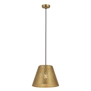 Atlas Lighting Hargen Coastal Antique Brass Pendant Light for Kitchen Island or Above Dining Table - 15in W x 15in D x 11in H
