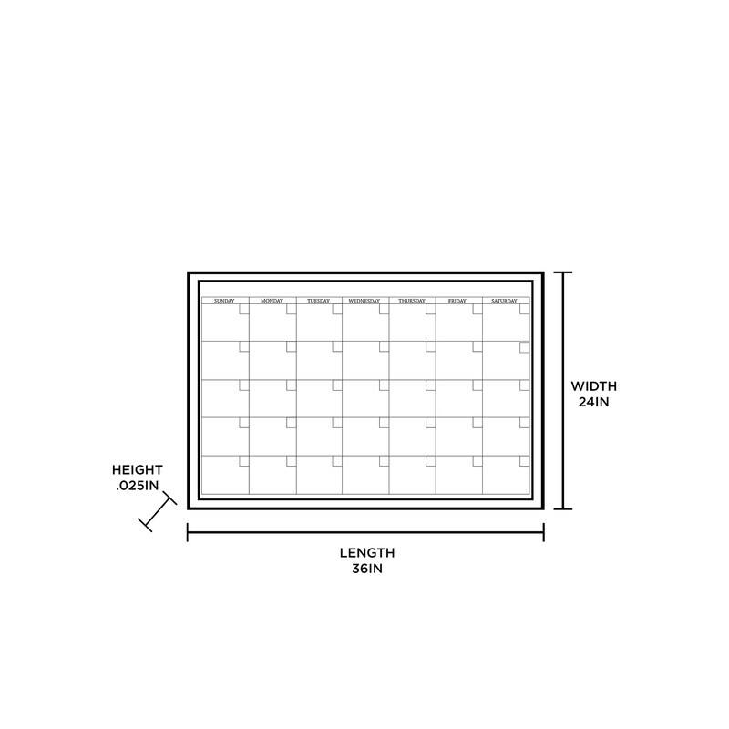 WallPops Large White Monthly Dry Erase Calendar Decal