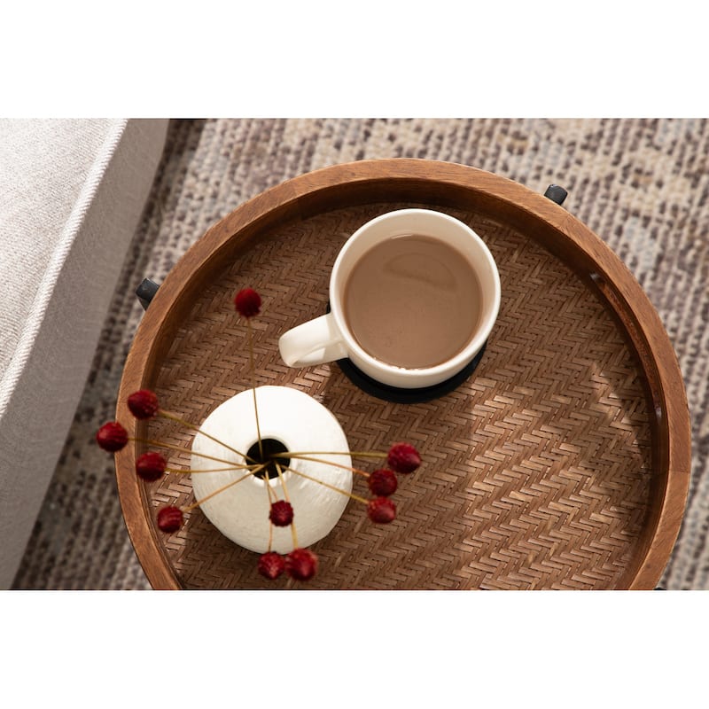 Kate and Laurel Smita Round Tray Table