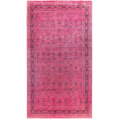 Overdyed One-of-a-Kind Hand-Knotted Area Rug - Pink - 8' 1" x 14' 4"