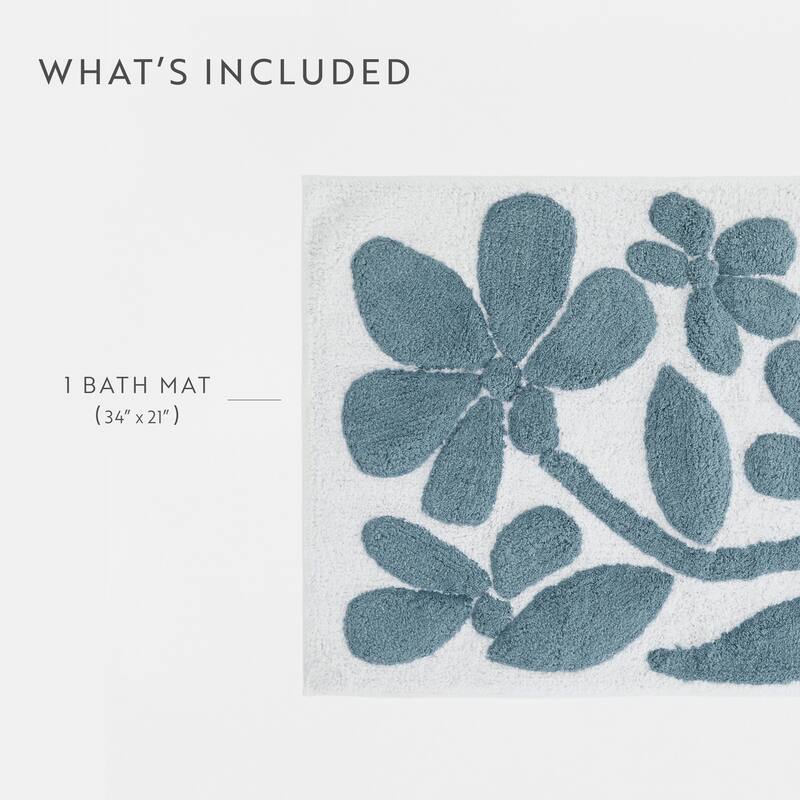 Becky Cameron 100% Cotton Floral Patterned Bath Mat
