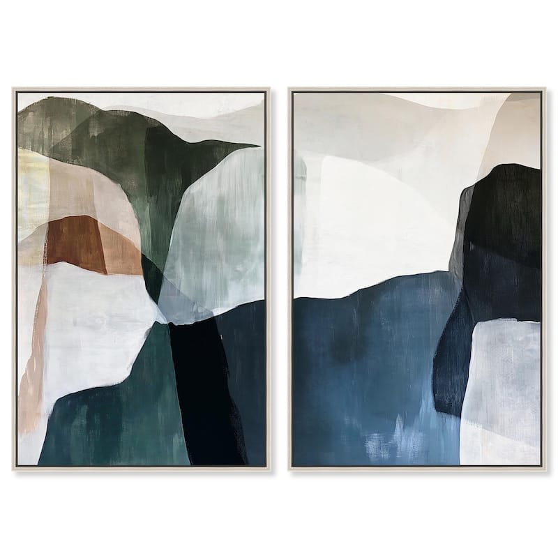Deliberately Lucky Canvas Set of 2 by Art Remedy - 20" x 30" - Silver