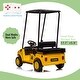 preview thumbnail 25 of 26, Ride-On Golf Cart for Kids, 12V Electric Car with Remote Control, Detachable Roof, Big Seat, Lights & Music, for Boys & Girls