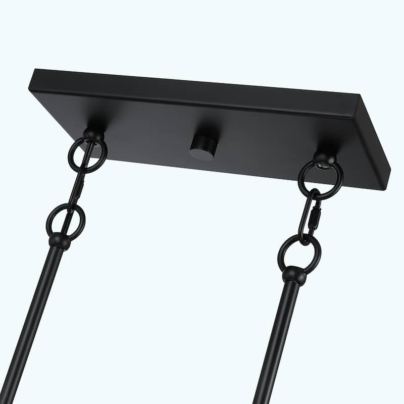 Sedgy 3-Light Black Kitchen Island Chandelier Pendant - 41'' W