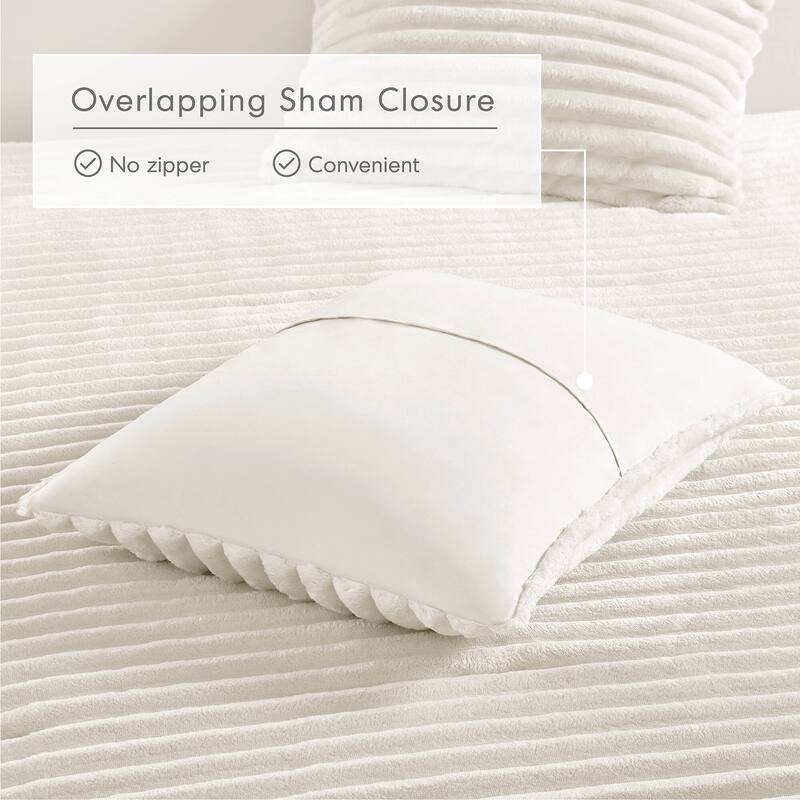 Chelsea Square Avril Fluffy Ribbed Plush Comforter Set