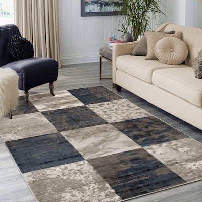 Patchwork Modern Eclectic Color Block Indoor Area Rug by Superior