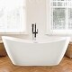preview thumbnail 47 of 53, Vanity Art 71" X 32" White Acrylic Freestanding Air Bubble Soaking Bathtub with UPC Certified Overflow and Pop-up Drain