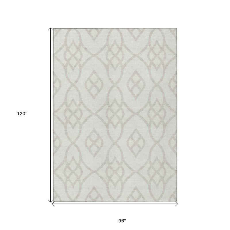 HomeRoots Trellis Transitional Rectangle Outdoor Rug