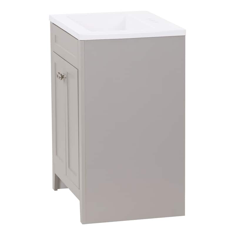 Spring Mill Cabinets Wyre 24" 2-Door Bathroom Vanity With White Sink Top