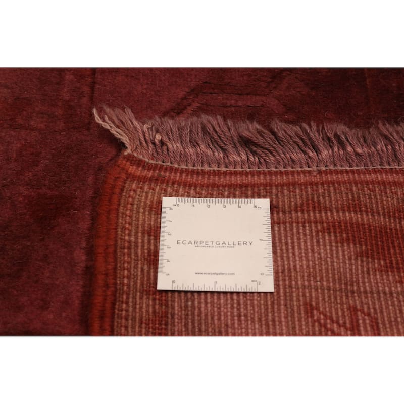 ECARPETGALLERY Hand-knotted Color Transition Burgundy Wool Rug - 6'6 x 9'6