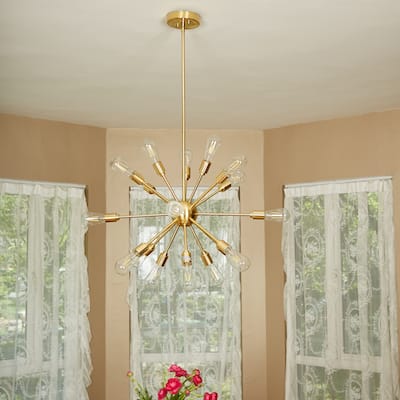18 Light Sputnik Sphere Chandelier - 27.36"x74.45"
