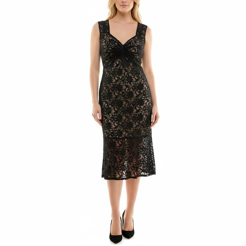 Nicole Miller Stretch Lace Bodycon Dress - 4