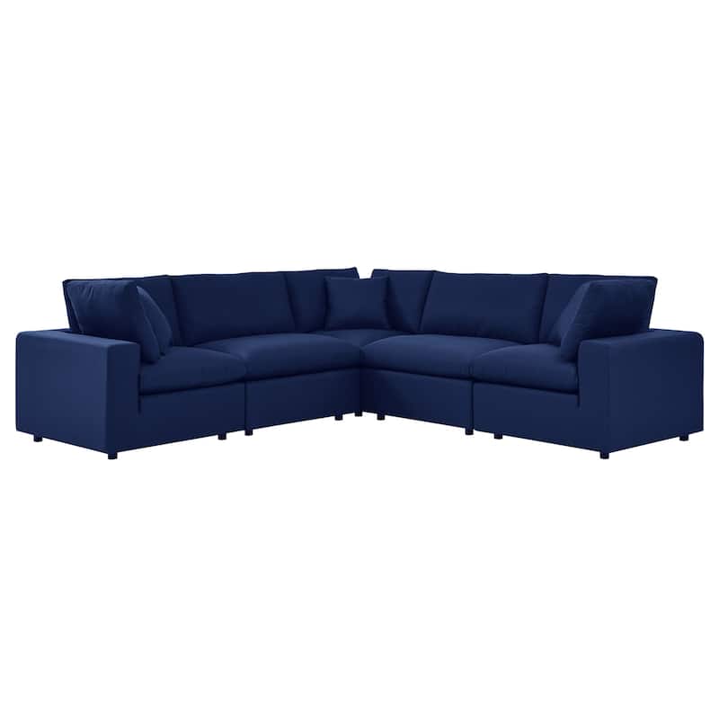 Commix 5-Piece Sunbrella® Outdoor Patio L-Shape Sectional Sofa