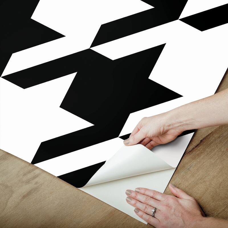 RuPaul RuHoundstooth Black Peel and Stick Wallpaper