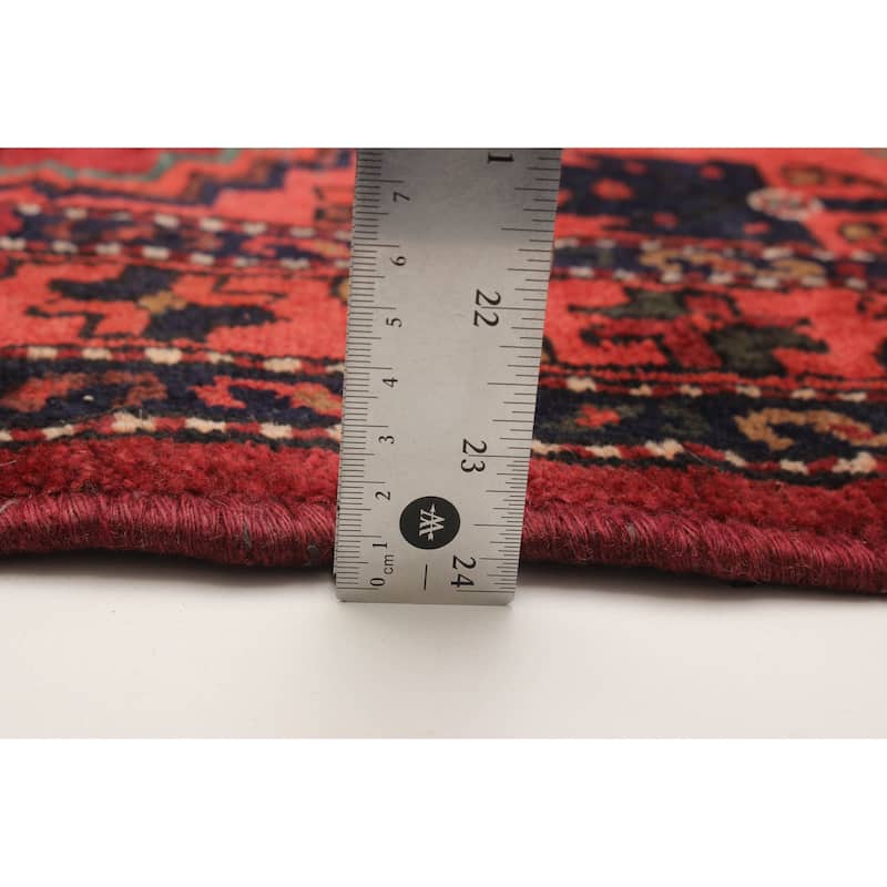 ECARPETGALLERY Hand-knotted Andelz Red Wool Rug - 3'8 x 10'2