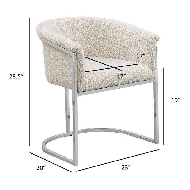 Best Quality Furniture Boucle Fabric Dining Chairs (Set of 2)